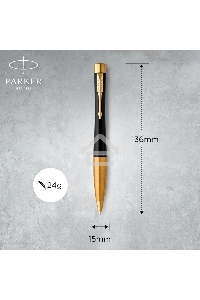 Ручка шариковая Parker Urban Core K314 (CW2143640) Muted Black GT M син. черн. подар.кор.