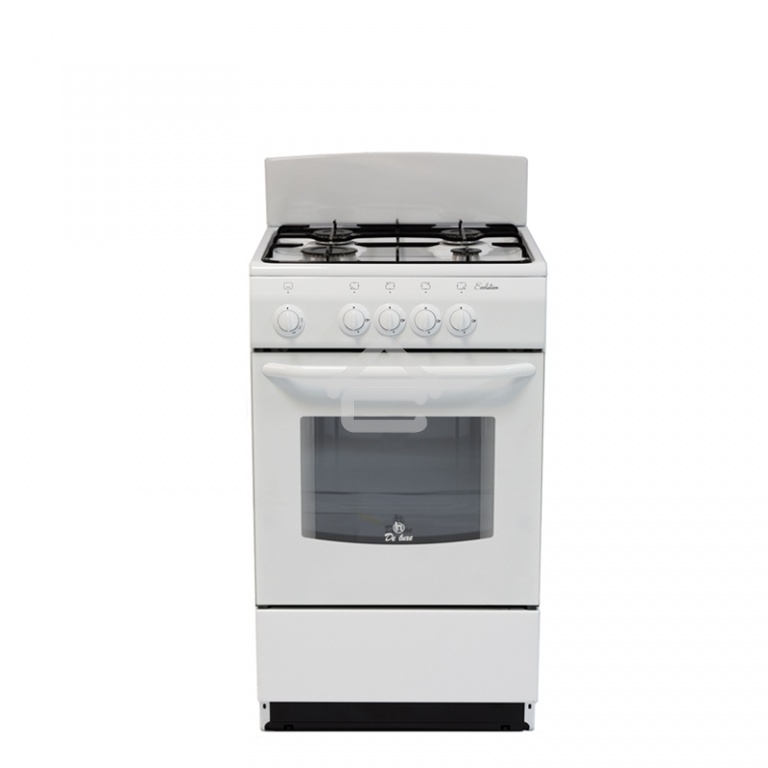 Плита газовая De Luxe 5040.38Г (Щ) белый, конфорок 4 шт, духовка 43 л, 50 см x 85 см x 50 см