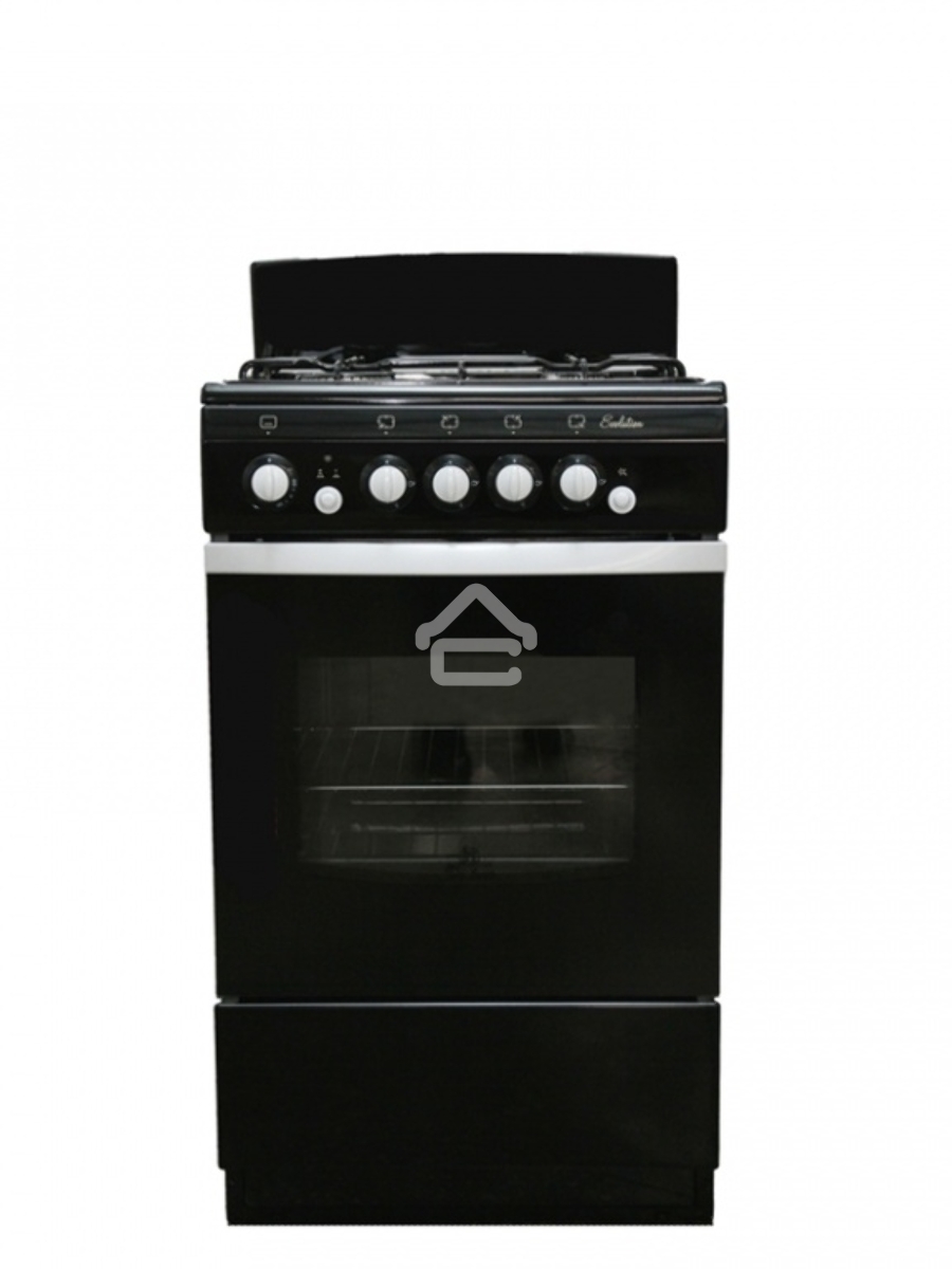 Плита газовая De Luxe 5040.36Г (КР) черный, конфорок 4 шт, духовка 43 л, 50 см x 85 см x 50 см