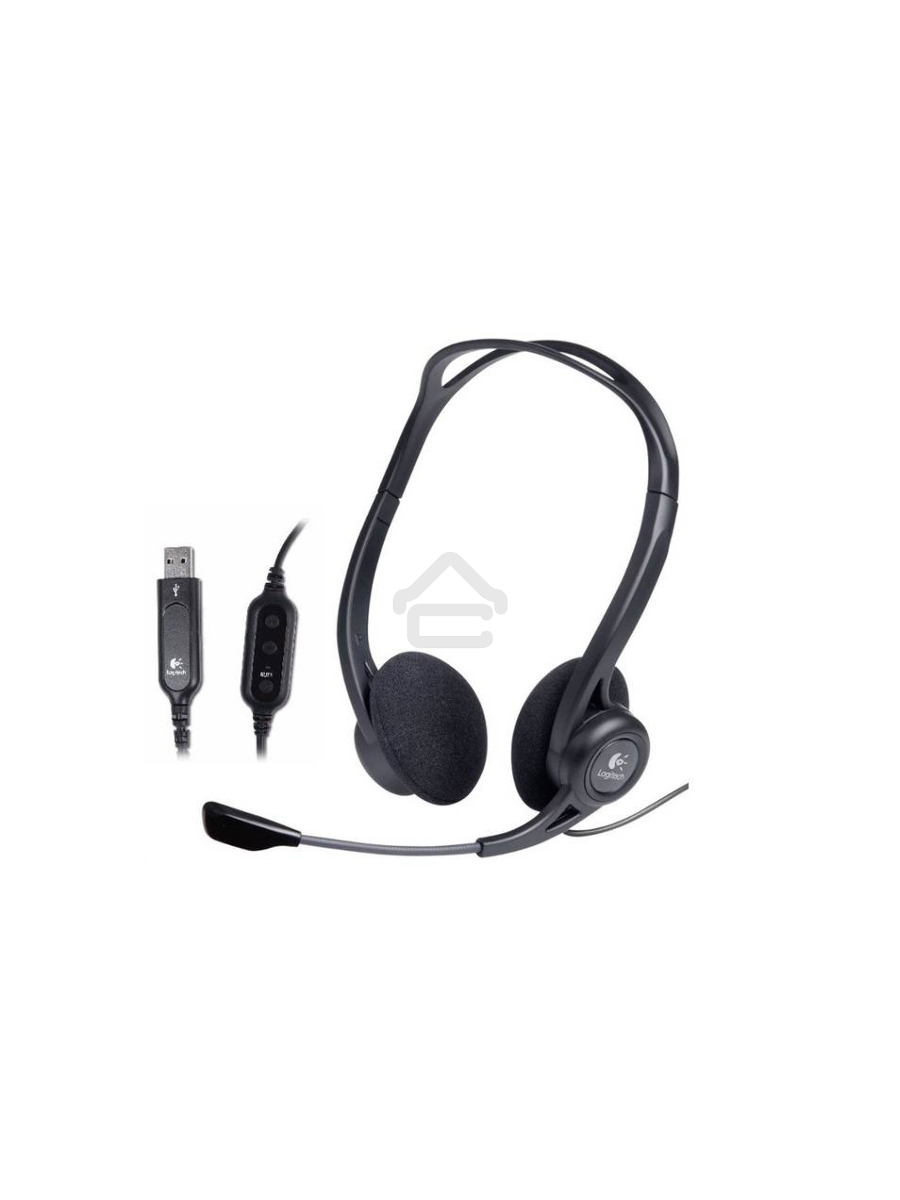 Наушники с микрофоном Logitech 960 черный 2.4м накладные оголовье (981-000100)