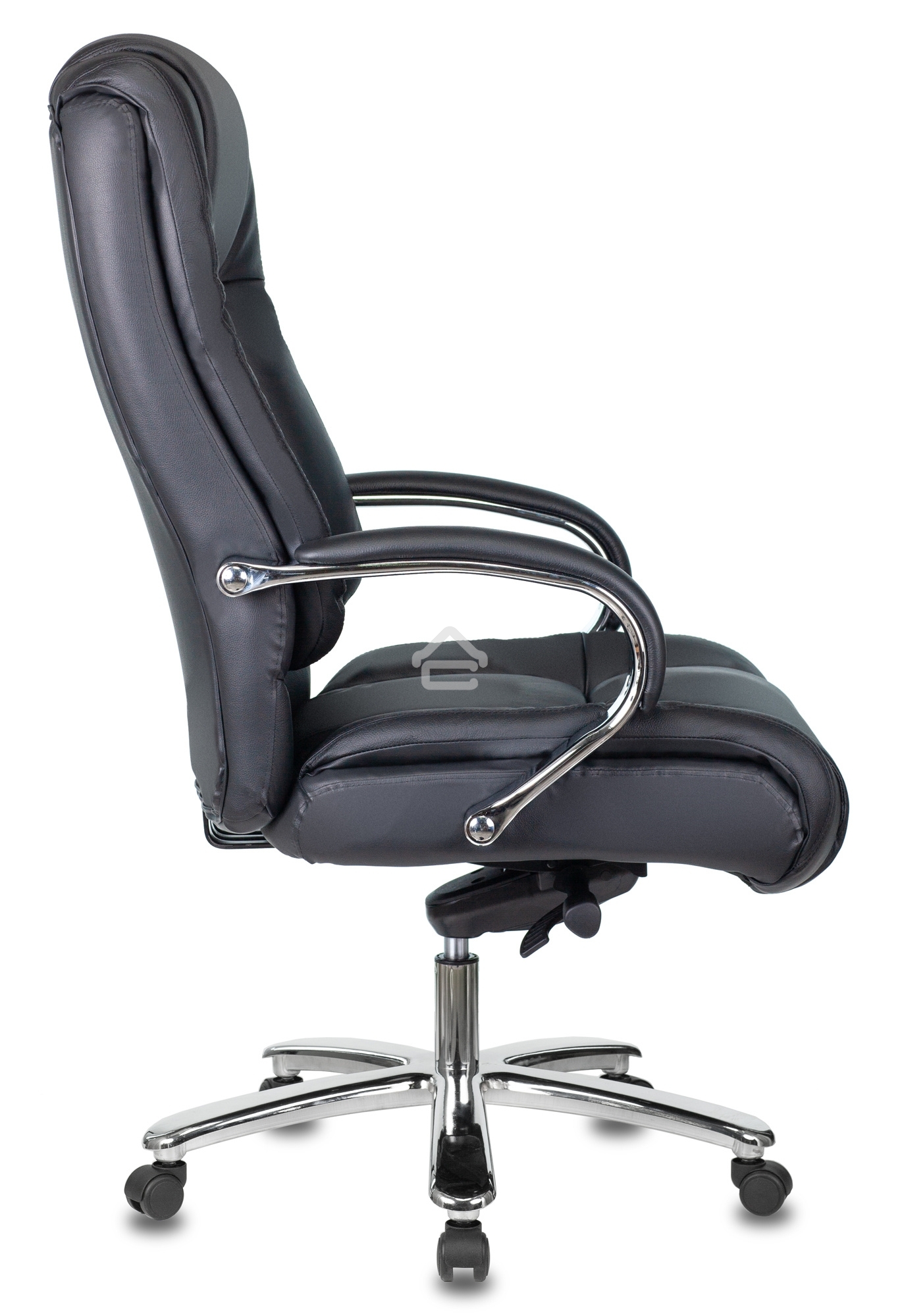 Кресло руководителя Бюрократ T-9925SL/BLACK черный, кожа, крестовина хром