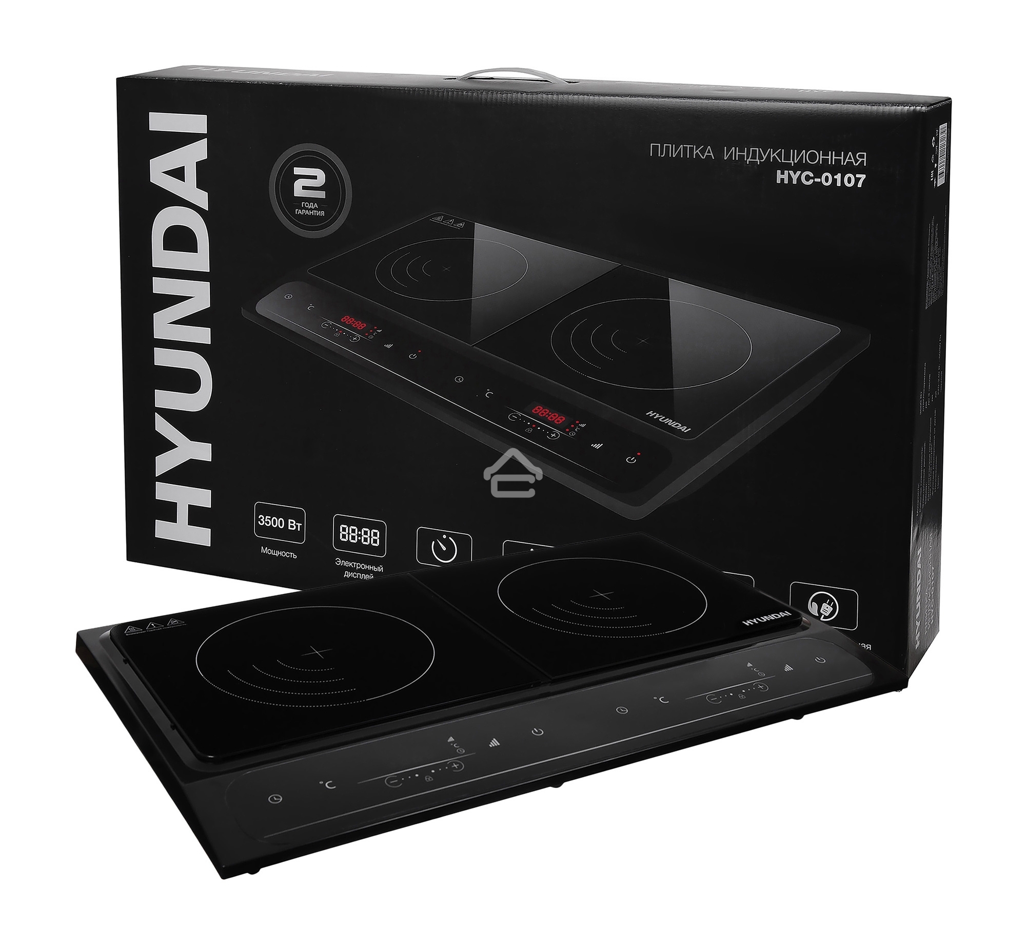 Плита настольная электрическая Hyundai HYC-0107 черный стеклокерамика (настольная)
