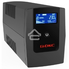 Источник бесперебойного питания ИБП Info LCD 1500В.А IEC C13 (4) USB + RJ45 DKC INFOLCD1500I