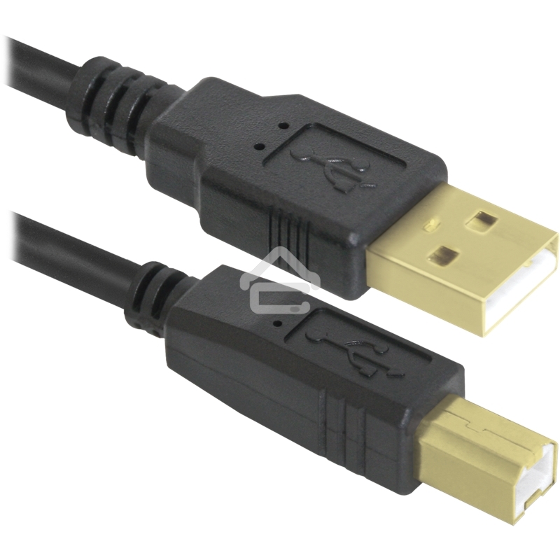 Кабель Defender USB04-06 PRO Кабель USB 2.0 для соед. 1.8м AM/BM, зол.конт, 2фер.фил. (87430)