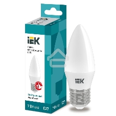 Лампа светодиодная ИЭК LLE-C35-7-230-40-E27 ECO C35 свеча 7Вт 230В 4000К E27