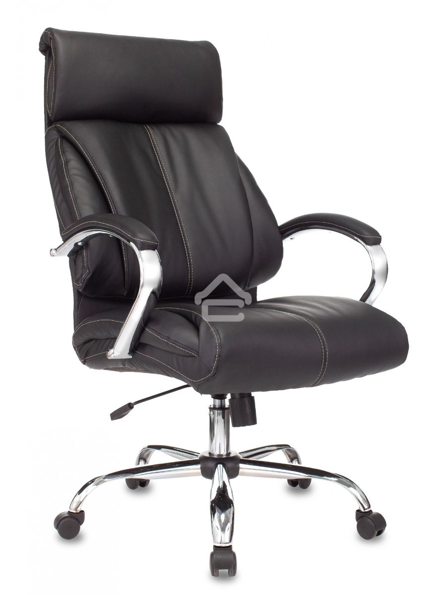 Кресло руководителя Бюрократ T-9904NSL Leather Venge Black черный, искусственная кожа, крестовина металл хром