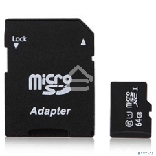 Флеш карта Micro SecureDigital 128Gb QUMO QM128GMICSDXC10U1 MicroSDXC Class 10 UHS-I, SD adapter
