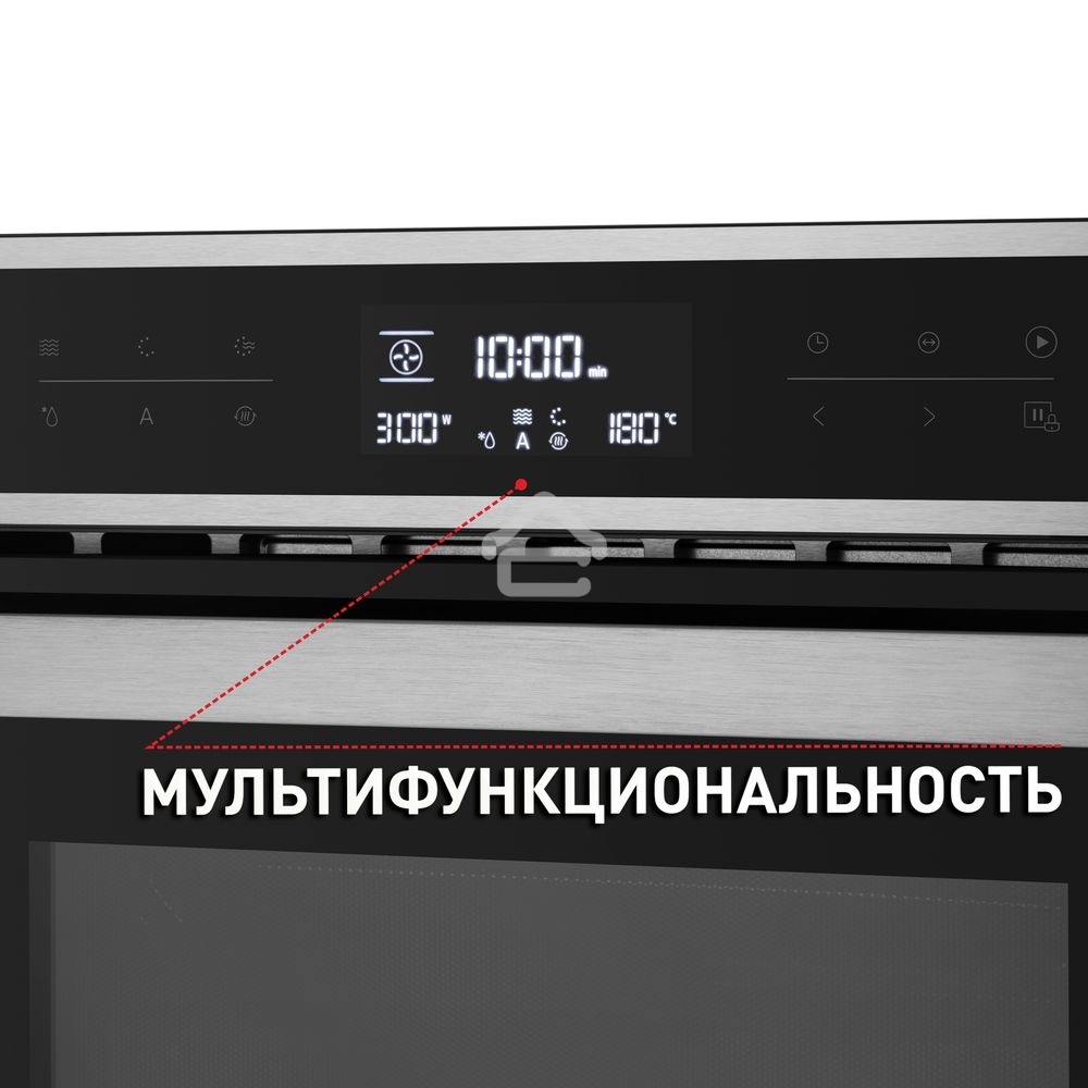 Шкаф духовой электрический с функцией СВЧ Maunfeld MCMO.44.9S, встраиваемый