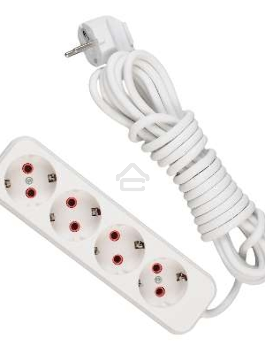 Удлинитель 4х5м с заземл. 16А IP20 Lezard 720-0405-401