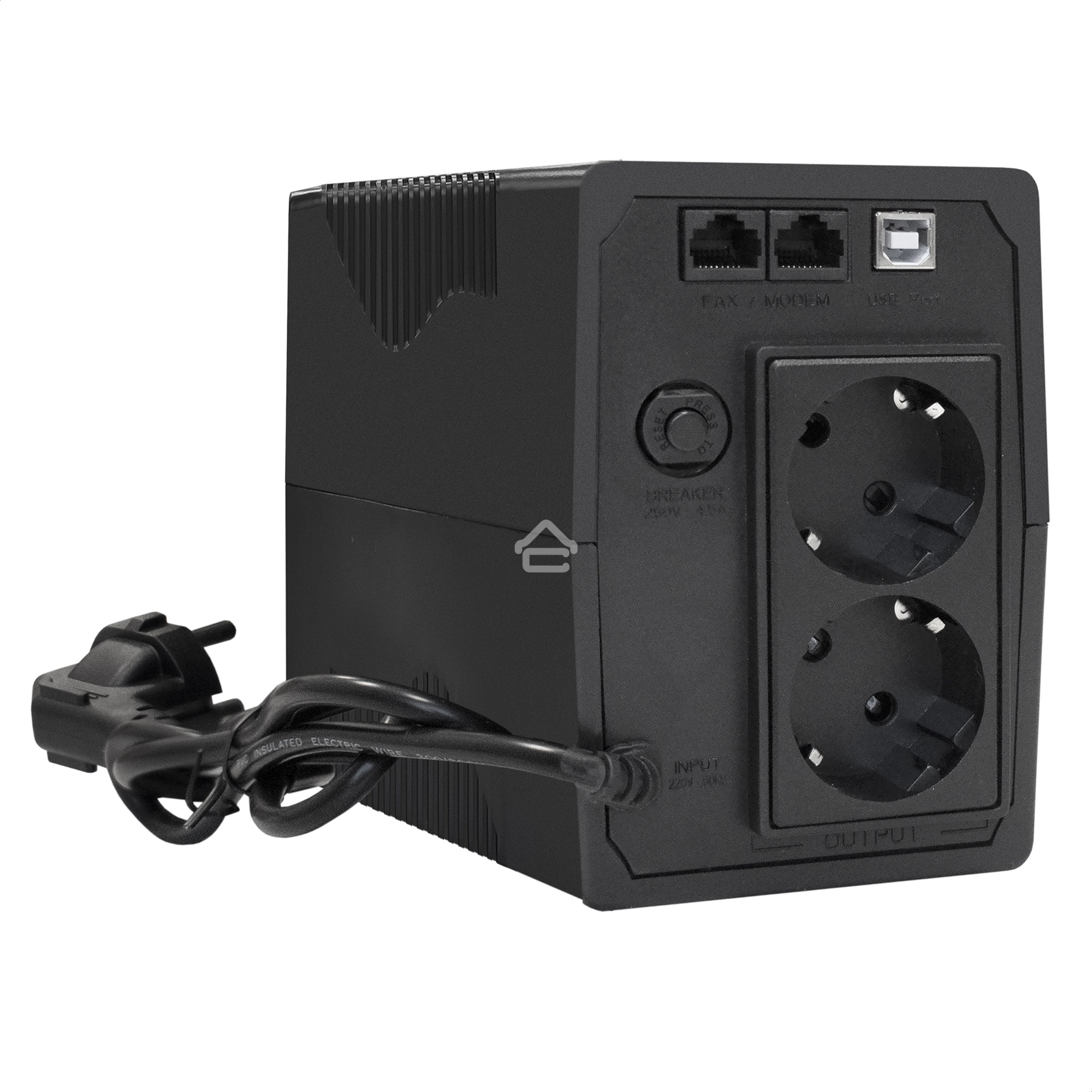 Источник бесперебойного питания ExeGate EX292786RUS Power Back BNB-1000.LED.AVR.2SH.RJ.USB <1000VA/550W,LED, AVR, 2*Schuko, RJ45/11,USB, Black>