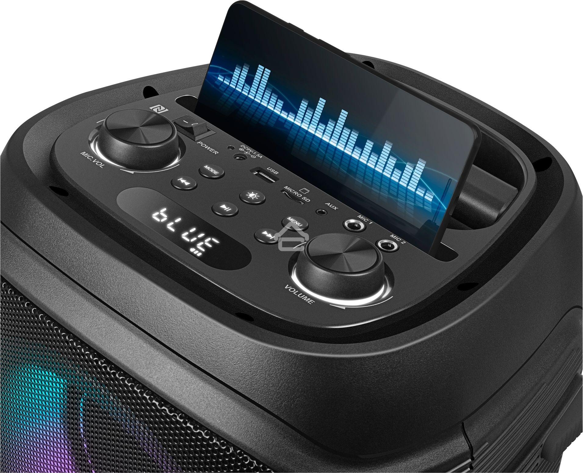 Колонка портативная Sven PS-800 черный 100W 2.0 BT 10м 4400mAh