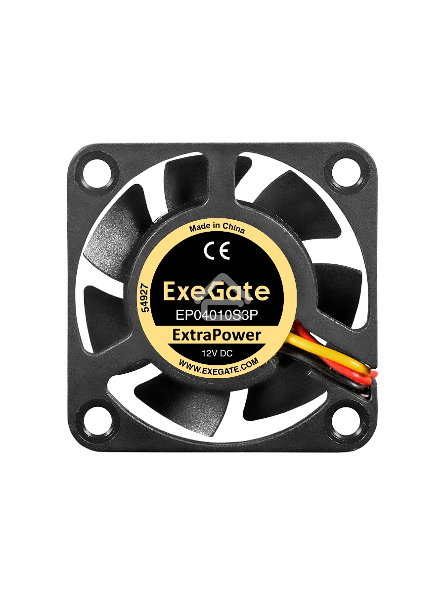 Вентилятор для корпуса ExeGate EP04010S3P черный, 40 мм, 7500 об/мин, 36 дБ, 3 pin