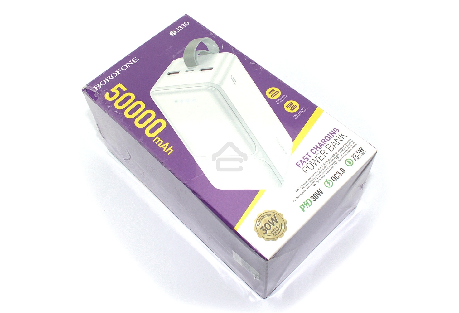Портативный аккумулятор Powerbank Borofone BJ33D Creed 50000mAh, белый