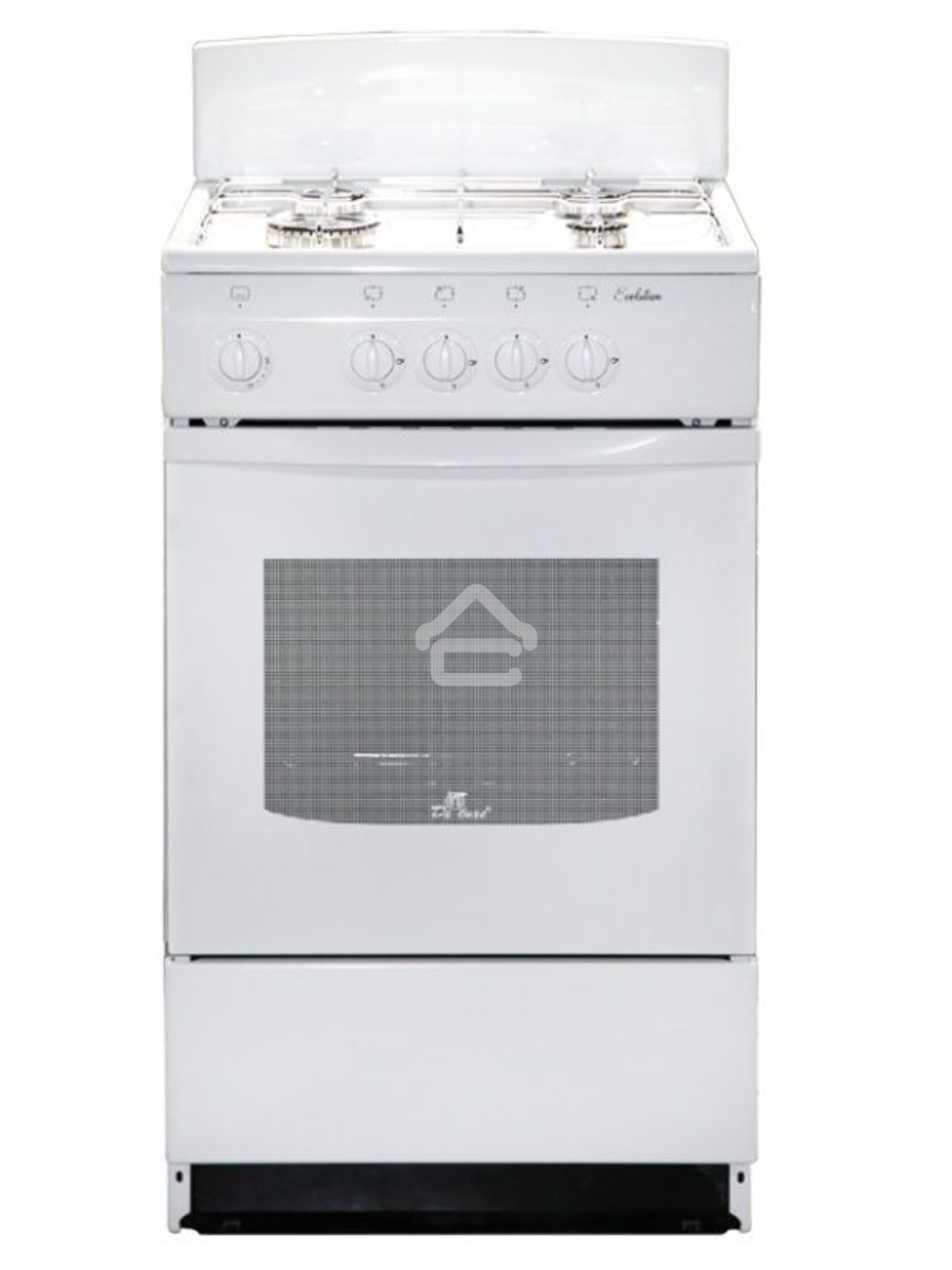 Плита газовая De Luxe 5040.45Г (Щ) -001 белый, конфорок 4 газовых, духовка 46 л, 50 см x 85 см x 50 см