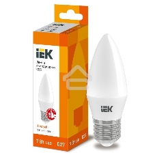 Лампа светодиодная ИЭК LLE-C35-7-230-30-E27 ECO C35 свеча 7Вт 230В 3000К E27