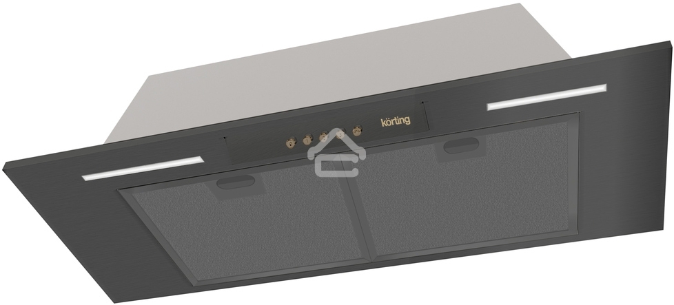 Вытяжка встраиваемая Korting KHI 9931 RN черный, 80 см, 950 куб. м/ч, 52 дБ