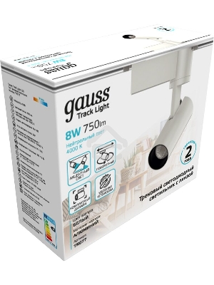 Система трековая Gauss TR077 8Вт 4000K цв.св.:белый нейтральный белый
