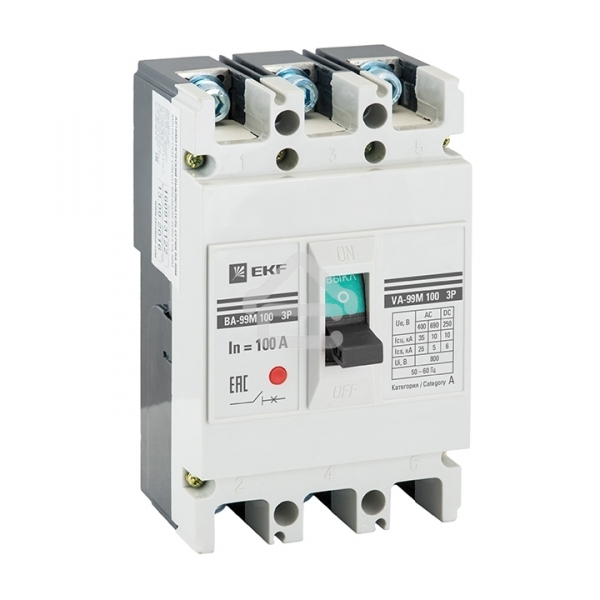 Выключатель автоматический 3п ВА-99М 100/40А 35кА PROxima EKF mccb99-100-40m