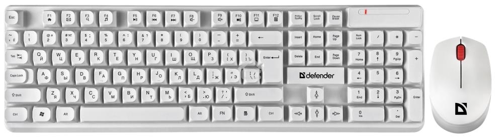 Клавиатура + мышка Defender MILAN C-992 RU WHITE