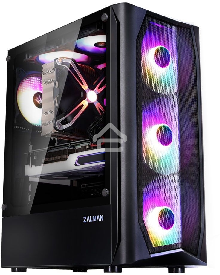 Компьютерный корпус MidiTower Zalman N4 black (ATX,Window, 6xRGb fan, USB 2.0 x2, USB 3.0x1, без БП) (N4 rev.1)