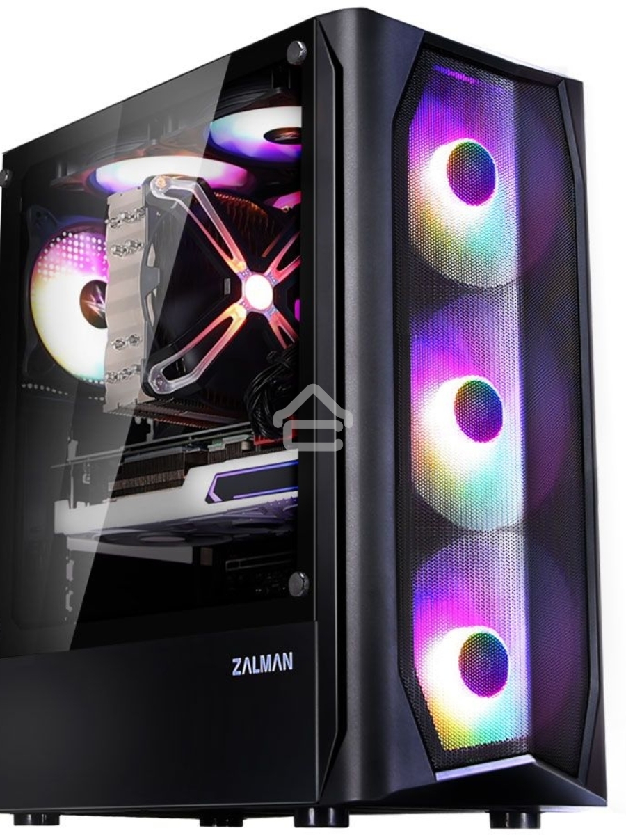 Компьютерный корпус MidiTower Zalman N4 black (ATX,Window, 6xRGB fan, USB2.0 x2, USB3.0x1, без БП) (N4 rev.1)