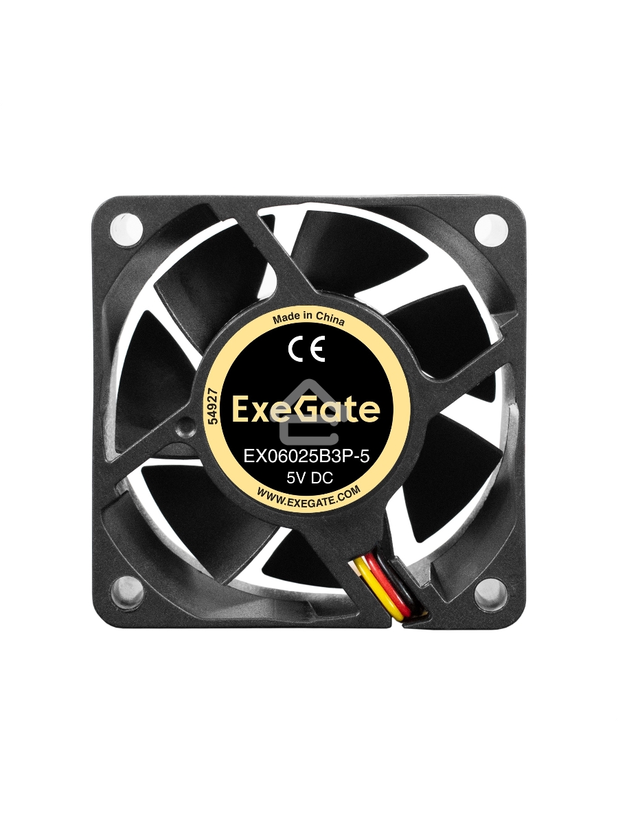 Вентилятор для корпуса ExeGate EX06025B3P-5 черный, 60 мм, 4000 об/мин, 28.9 дБ, 3 pin