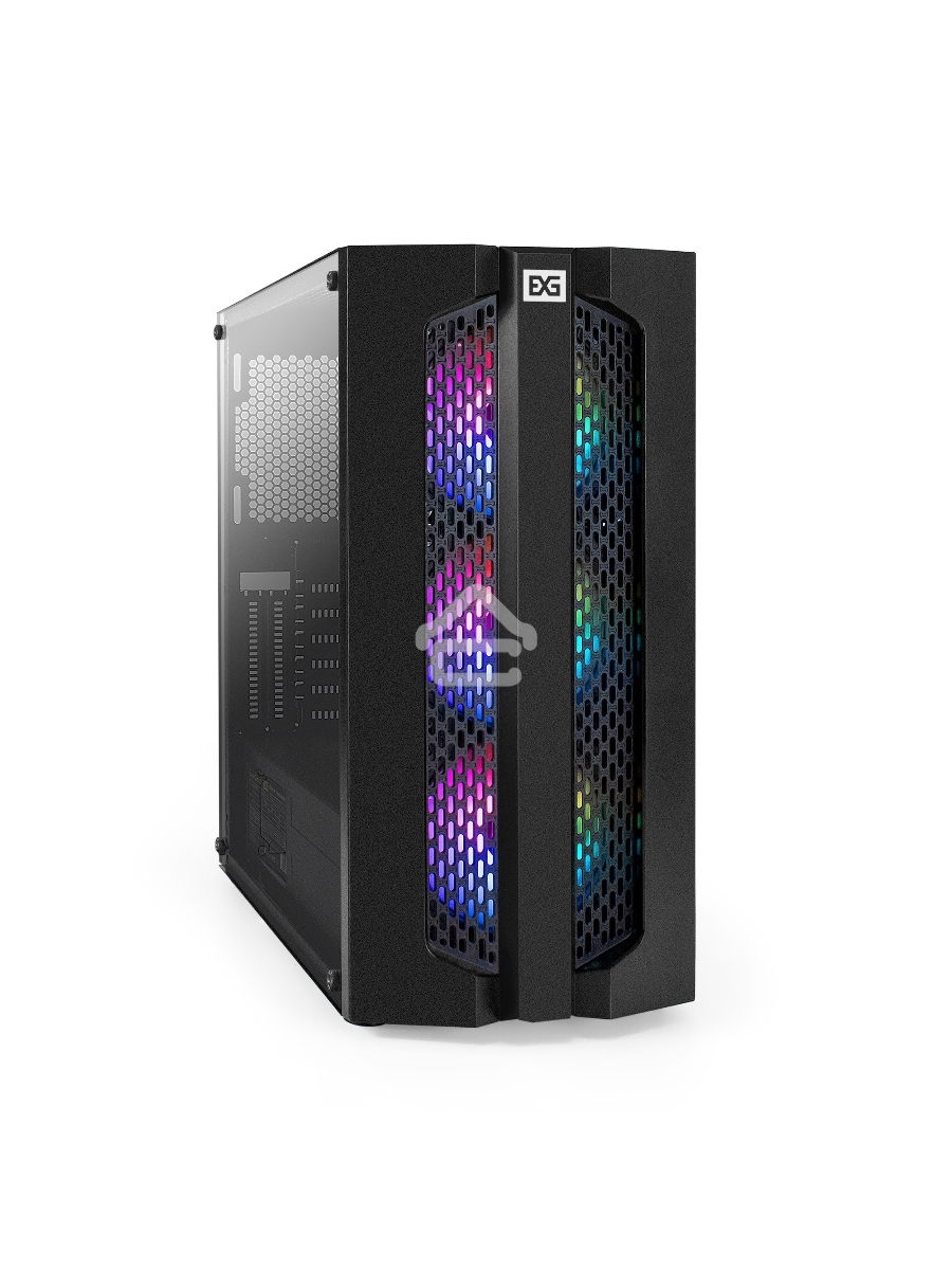 Компьютерный корпус Miditower ExeGate EVO-9205-NPX600 (ATX, БП 600NPX с вент. 12 см, с окном, 1*USB+1*USB3.0, аудио, 3 вент. 12см с RGB подсветкой)