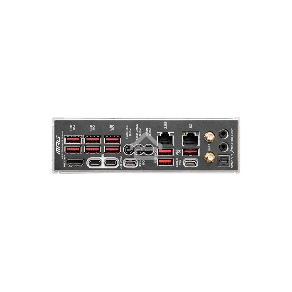 Материнская плата MSI MPG X870E CARBON WIFI, AM5, AMD X870E, 4xDDR5, 4xSATA, 4xM.2, 1xPCIe 5.0 x16, 1xPCIe 5.0 x4, 1xPCIe 4.0 x4, 1xHDMI, 2xUSB-C, 2x1Gb LAN, 9xUSB 3.2 Gen 2, 2xUSB4, 2x3.5 мм, 7.1, ATX