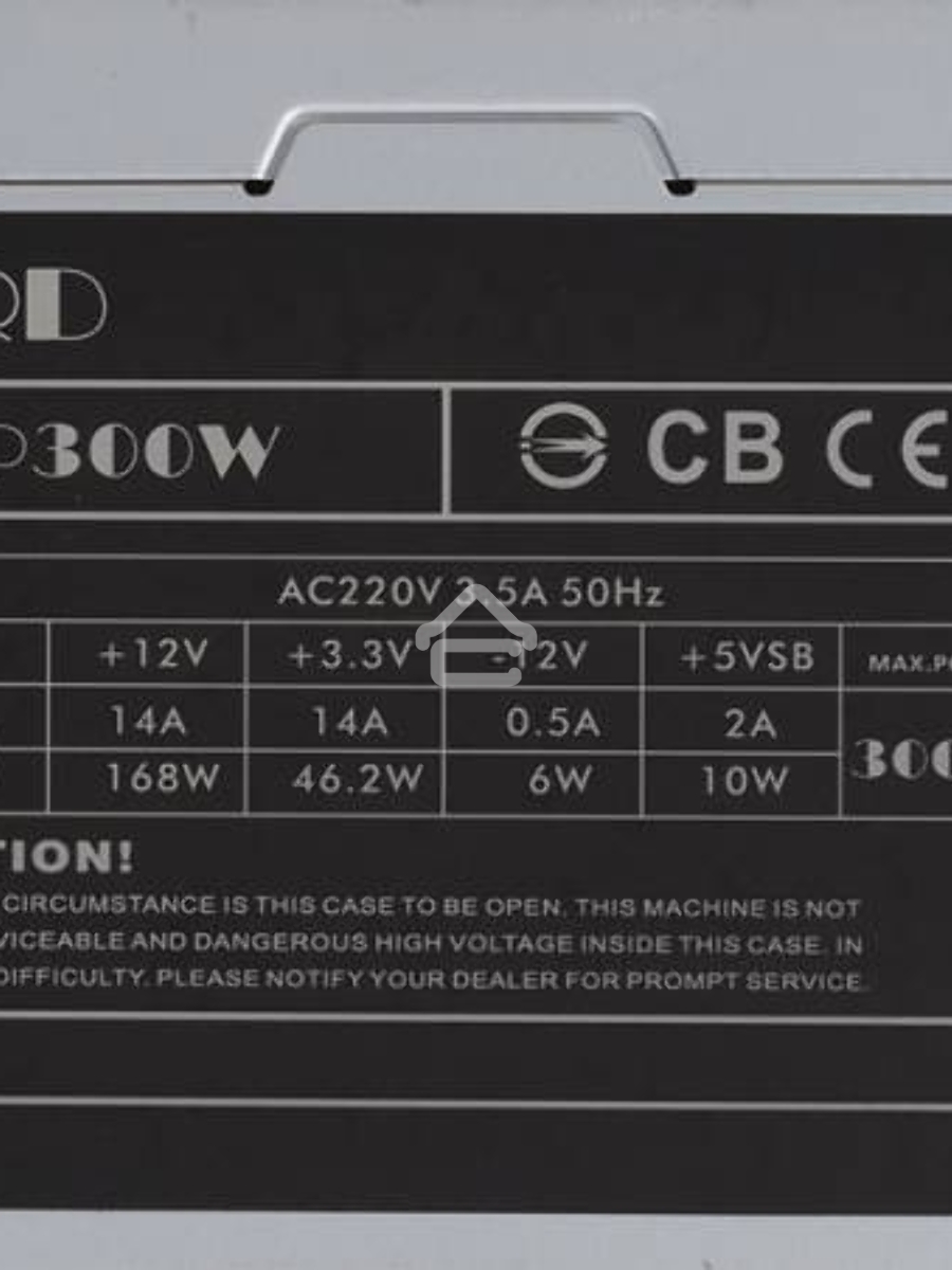 Блок питания Accord AACC-P300W, 300Вт, 80мм, серый