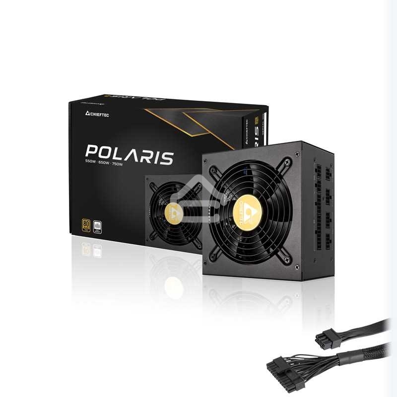 Блок питания Chieftec Polaris PPS-750FC, 750Вт, 80 PLUS Gold, 120мм, модульный, черный