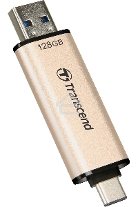 Флеш диск Transcend USB 128GB, JETFLASH USB3.2, TLC, High Speed, Type-C и Type A  (420/400 МБ/с)