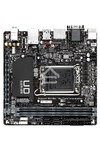Материнская плата Gigabyte H610I DDR4, LGA 1700, Intel H610, 2xDDR4, 4xSATA, 1xM.2, 1xPCIe 4.0 x16, 1xHDMI, 1xVGA, 2xDP, 1x 1Gb LAN, 2xUSB-A 3.2 Gen 1, 4xUSB-A 2.0, 3x 3.5 мм, 7.1, Mini-ITX