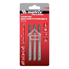 Полотна для электролобзика Matrix по дереву, 3 шт. T101BRF, 75 x 2,5мм, обр. зуб, Bim