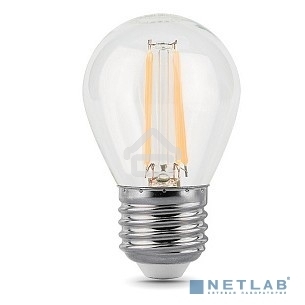 Светодиодная лампа GAUSS 105802207 LED Filament Шар E27 7W 580lm 4100K 1/10/50