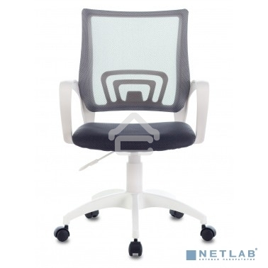 Кресло компьютерное Бюрократ CH-W695NLT TW-04 TW-12 темно-серый, сетка/ткань, крестовина пластик, пластик белый