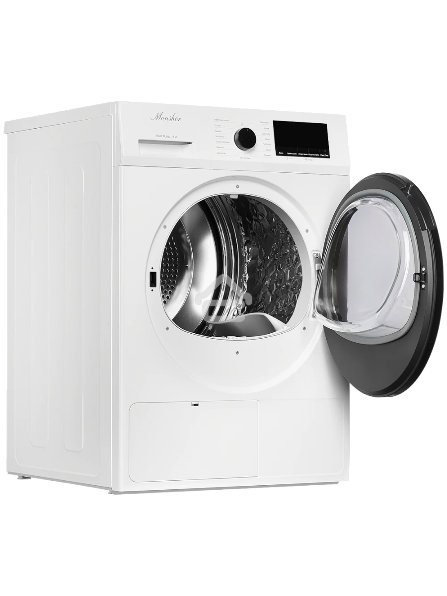 Сушильная машина MONSHER MDM 630 Blanc белый, 8 кг, сушка - тепловой насос, программ - 15, 59.5 x 84.5 x 58.5 см