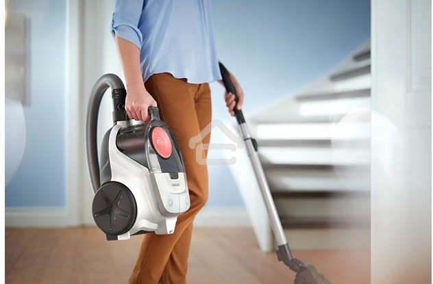 Пылесос Philips XB2042/01 белый/персиковый, 360/1800 Вт, уборка сухая, пылесборник контейнер 1.3 л