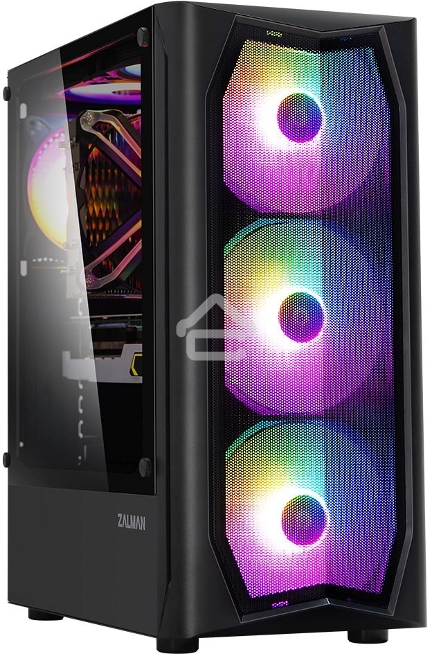 Компьютерный корпус MidiTower Zalman N4 black (ATX,Window, 6xRGb fan, USB 2.0 x2, USB 3.0x1, без БП) (N4 rev.1)