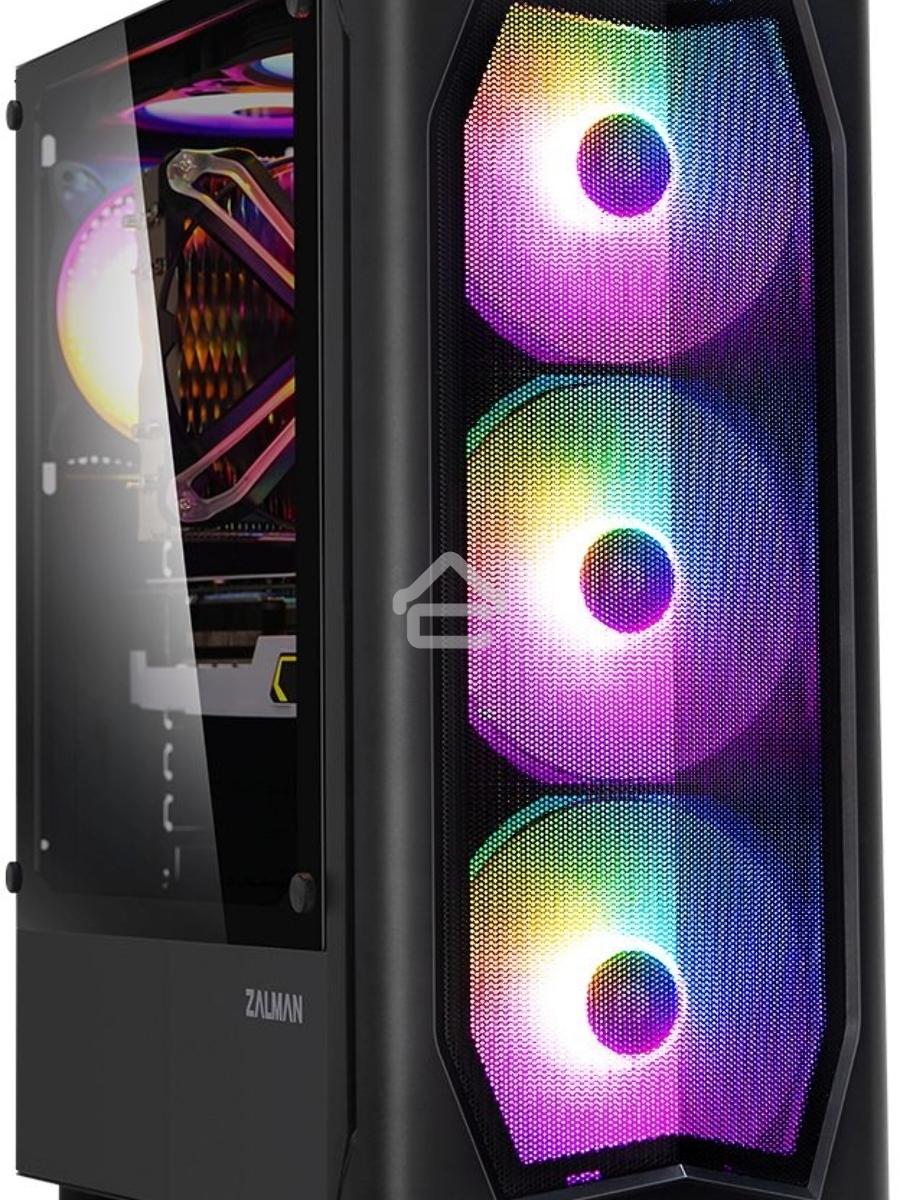 Компьютерный корпус MidiTower Zalman N4 black (ATX,Window, 6xRGB fan, USB2.0 x2, USB3.0x1, без БП) (N4 rev.1)