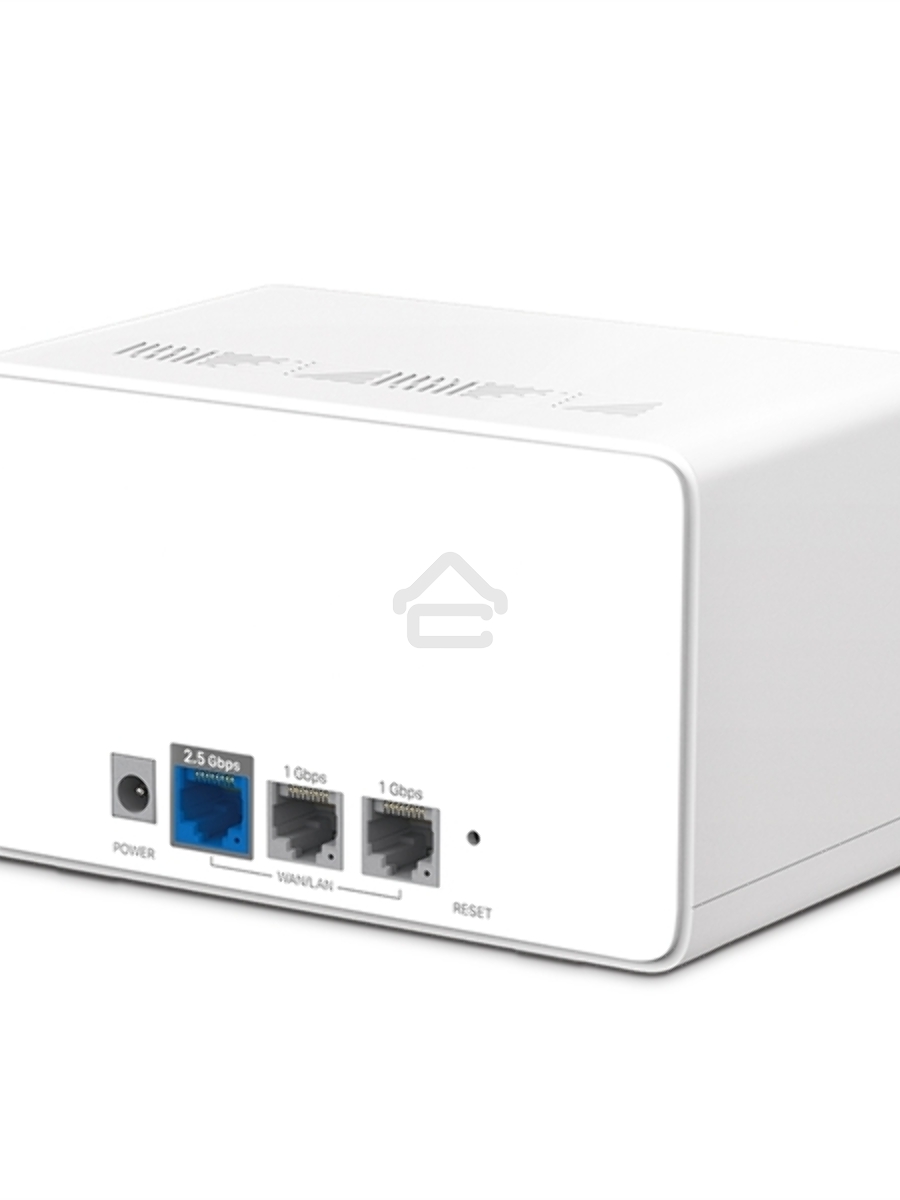 Домашняя Mesh Wi‑Fi система AX6000 Whole Home Mesh Wi-Fi 6 SystemSPEED: 1148 Mbps at 2.4 GHz + 4804 Mbps at 5 GHzSPEC: Internal Antennas, 1× 2.5 Gbps Port (WAN/LAN auto-sensing), 2× Gigabit Ports (WAN/LAN auto-sensing), 1024-QAM, OFDMA, HE160FEATURE: MERC