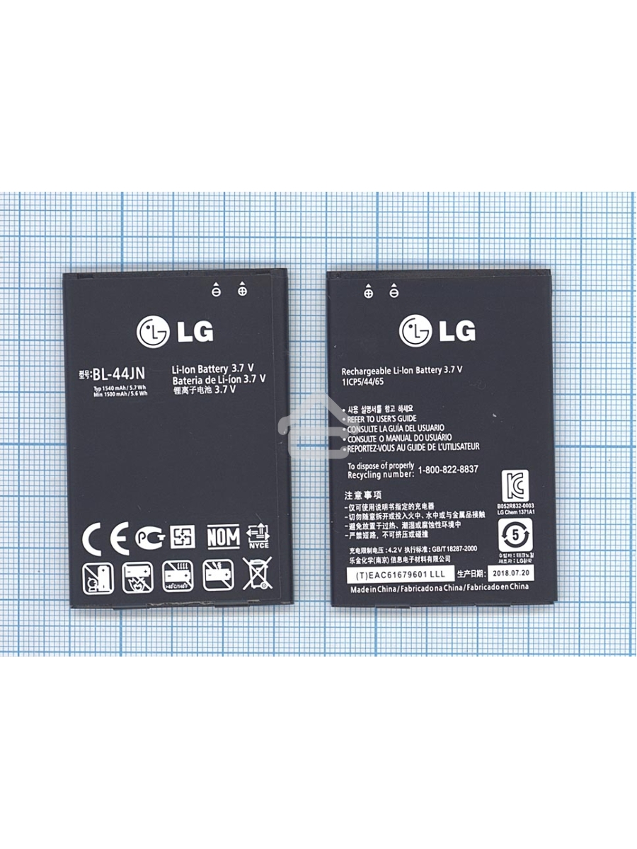 Аккумуляторная батарея BL-44JN для LG Optimus черный, P970 1500mAh 3,7V