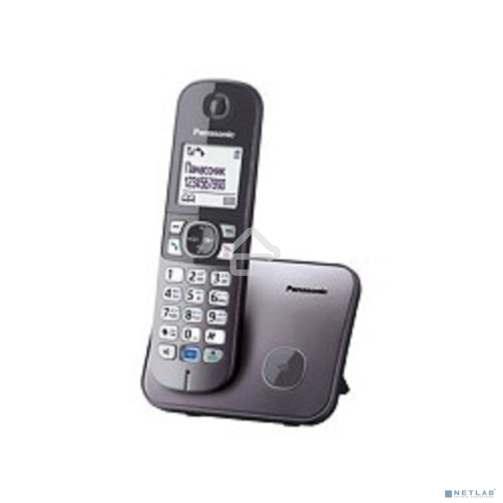 Телефон беспроводной (DECT) Panasonic KX-TG6811RUM (серебристый) Беспроводной DECT,40 мелодий,телефонный справочник 120 зап.