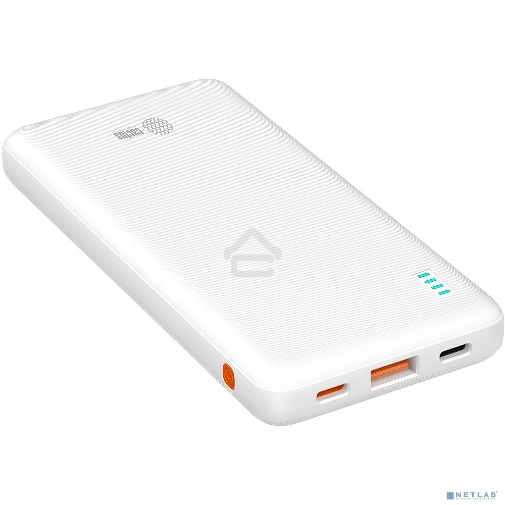 Портативный аккумулятор Cactus CS-PBFSBA-10000 10000mAh 4.5A USB-A/2xUSB-C белый
