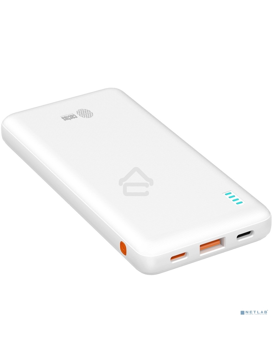 Мобильный аккумулятор Cactus CS-PBFSBA-10000 10000mAh 4.5A USB-A/2xUSB-C белый