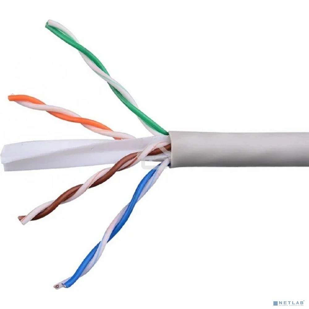 Кабель Cablexpert UPC-6055-4-CU/100, UTP indoor 4x2x0.55, медный, кат.6, однож., 100м, box, серый