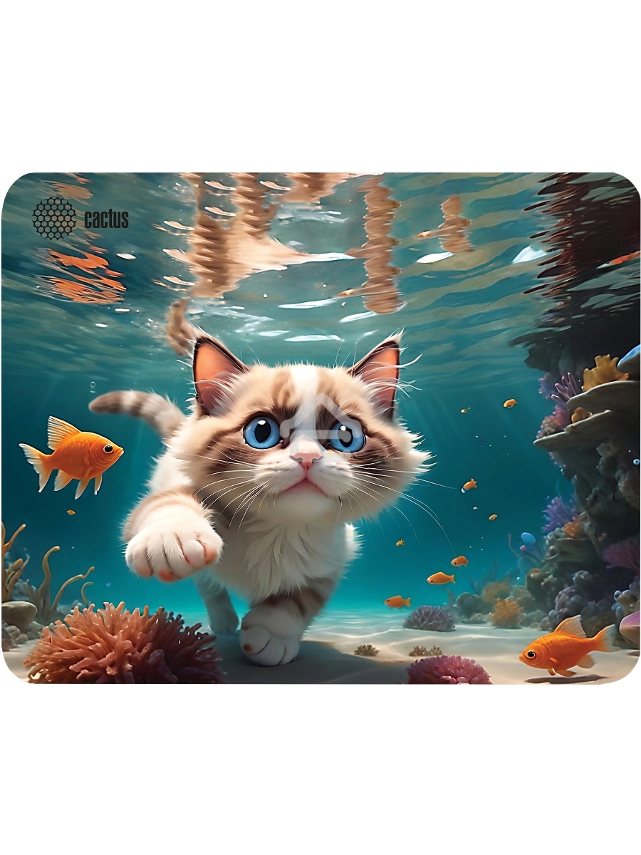 Коврик для мыши Cactus Fish Cat 300x250x3мм (CS-MPC-D15M)
