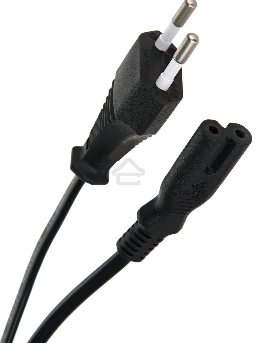 Кабель для аудио-видео техники IEC-320-C7--розетка 220V, 2-pin, 1,8м , медь, VCOM