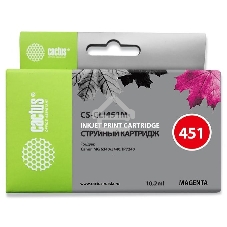 Картридж струйный Cactus CS-CLI451M пурпурный (10.2 мл) для Canon MG 6340/5440/IP7240