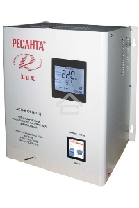 Стабилизатор напряжения Ресанта АСН-8 000 Н/1-Ц 63/6/17 Стабилизатор Lux {220В±8%, Габ. 305х190х360, Вес 15кг}