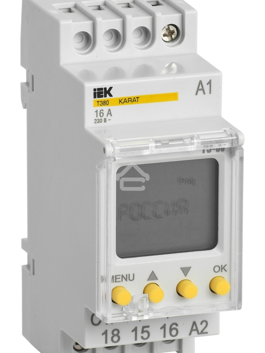 Таймер цифровой ТЭ80 16А 230В на DIN-рейку KARAT IEK MTA10-16-080